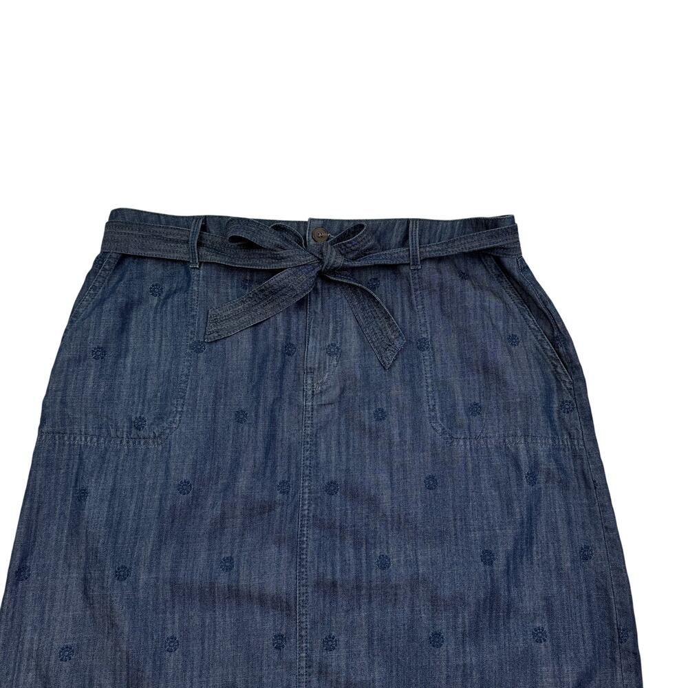 Talbots Embroidered Boho Soft Comfy Lightweight Lyocel Blend Skirt Women's SZ 16 - Picture 2 of 5